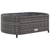 vidaXL 10 Piece Garden Sofa Set with Cushions Grey Poly Rattan