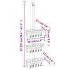 vidaXL Shower Hanger Shelf 30x15x(67-105) cm Aluminium