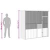 vidaXL Bird Cage Grey 215x78x200 cm Galvanised Steel