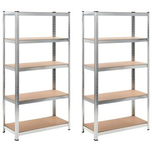 vidaXL Storage Shelves 2 pcs 90x40x180 cm MDF