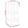 vidaXL Bar Chairs 2 pcs Solid Acacia Wood