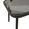 vidaXL Coffee Table Black 90 x 45 x 43 cm Poly Rattan, glass