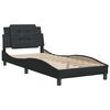 vidaXL Bed Frame without Mattress "Zadar" Black 100x190 cm Faux Leather