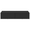 vidaXL Garden Storage Box Black 220x50x58 cm Poly Rattan