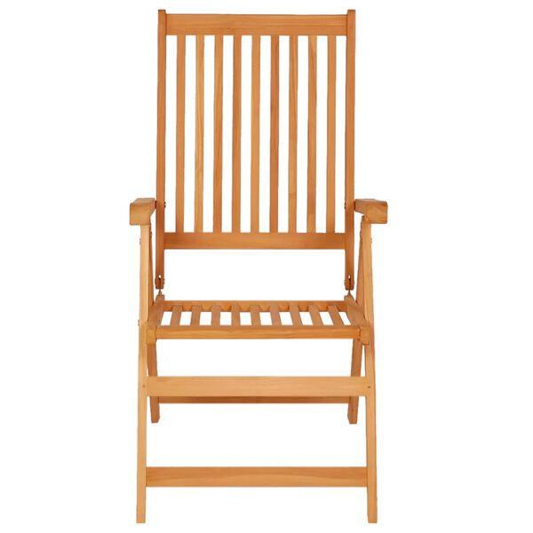 vidaXL Garden Chairs 4 pcs with Blue Cushions Solid Teak Wood