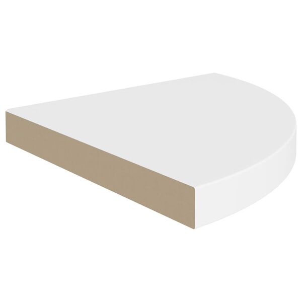 vidaXL Floating Corner Shelves 2 pcs White 35x35x3.8 cm MDF