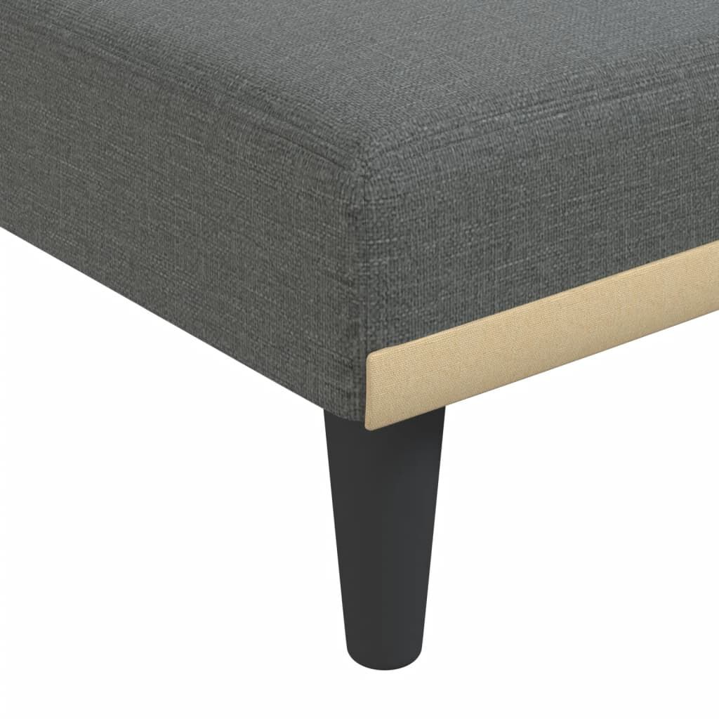 vidaXL L-shaped Sofa Bed Dark Grey 275x140x70 cm Fabric