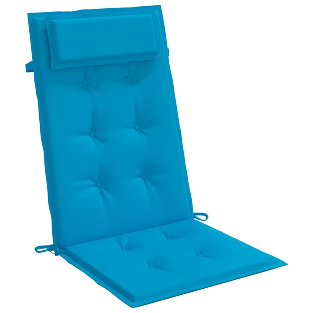 vidaXL Highback Chair Cushions 2 pcs Light Blue Oxford Fabric