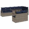vidaXL Garden Sofa Set 9 pcs Grey and navy blue 100 x 55 x 73 cm