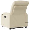 vidaXL Electric Stand up Massage Recliner Chair Cream Fabric
