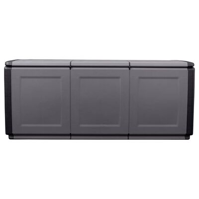 vidaXL Garden Storage Box 138x53x57 cm 330 L Dark Grey and Black