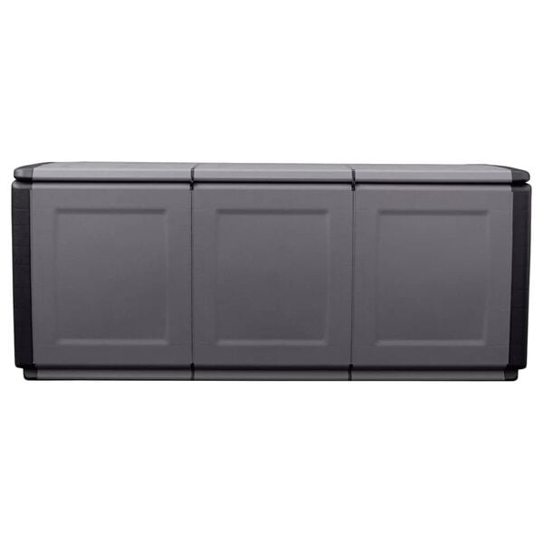 vidaXL Garden Storage Box 138x53x57 cm 330 L Dark Grey and Black