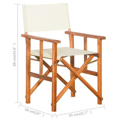 vidaXL Director's Chair Solid Acacia Wood