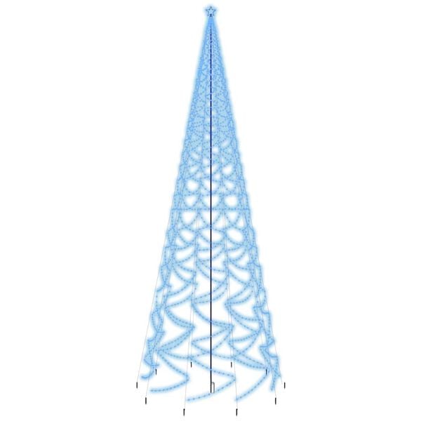 vidaXL Christmas Tree with Spike Blue 3000 LEDs 800 cm