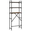 vidaXL Washing Machine Shelf Smoked Oak 67x25x163 cm Engineered Wood
