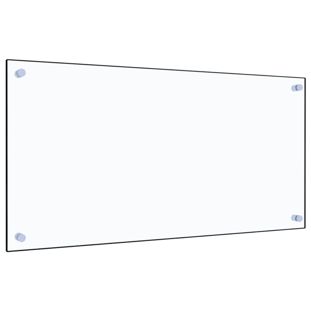 vidaXL Kitchen Backsplash Transparent 80 x 40 cm Tempered Glass