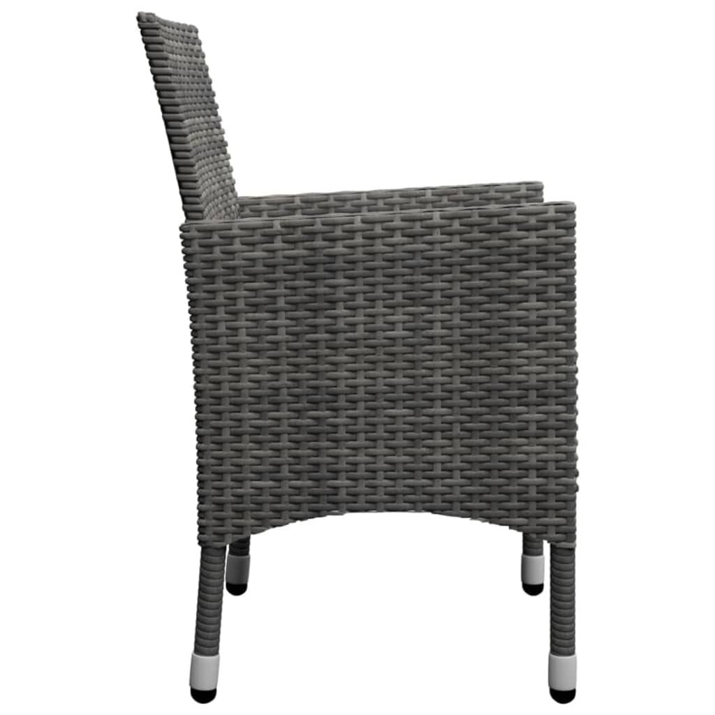 vidaXL 5 Piece Garden Dining Set Grey