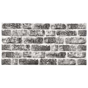 vidaXL 3D Wall Panels with Dark Grey Brick Design 10 pcs EPS