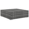 vidaXL Sectional Footrest with Cushion Poly Rattan grey