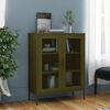 vidaXL Storage Cabinet Olive Green 80x35x101.5 cm Steel