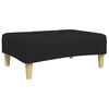 vidaXL 2-Seater Sofa Bed with Footstool Black Fabric