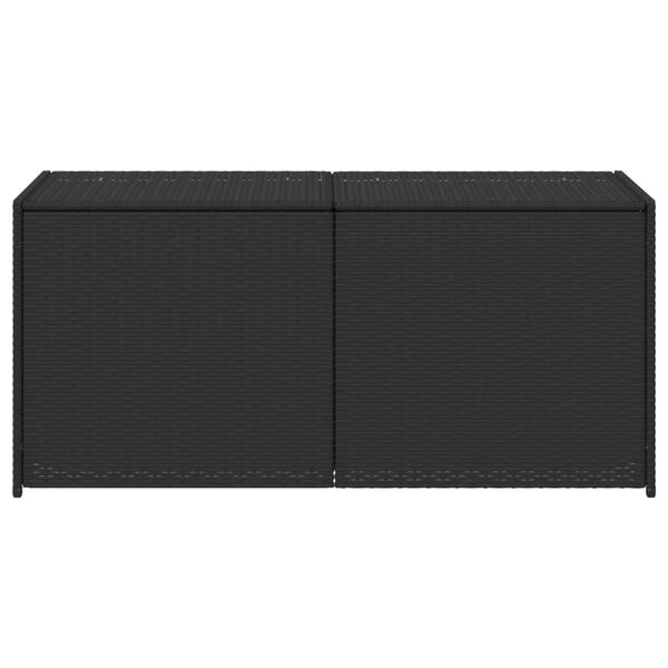 vidaXL Garden Storage Box Black 283L Poly Rattan