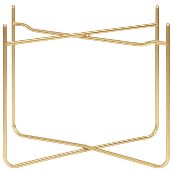 vidaXL Side Table Black and Gold 38x38x38.5 cm MDF
