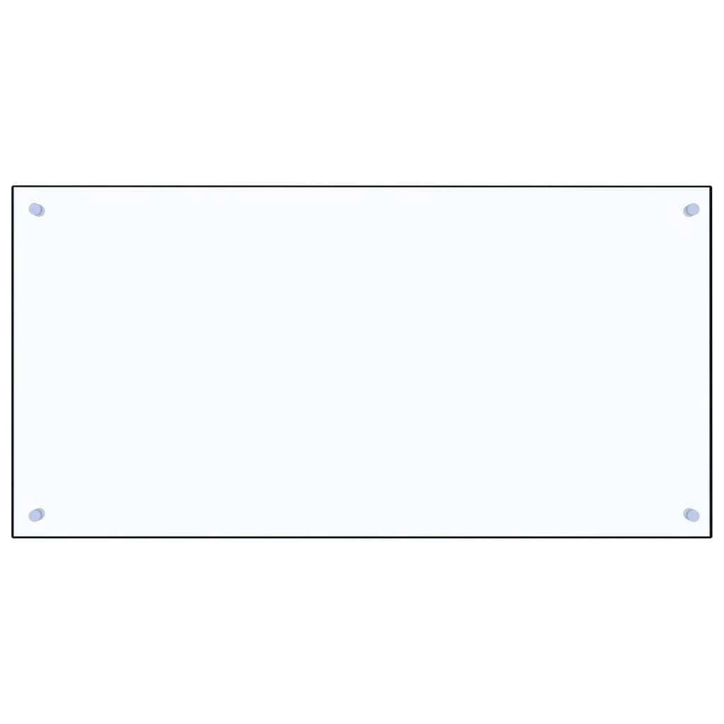 vidaXL Kitchen Backsplash Transparent 100 x 50 cm Tempered Glass