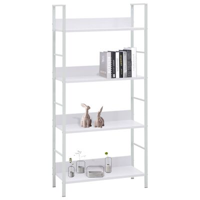 vidaXL 4-Layer Book Shelf White 60x27.6x124.5 cm Engineered Wood