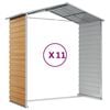 vidaXL Garden Shed Light Brown 191x980x198 cm Galvanised Steel