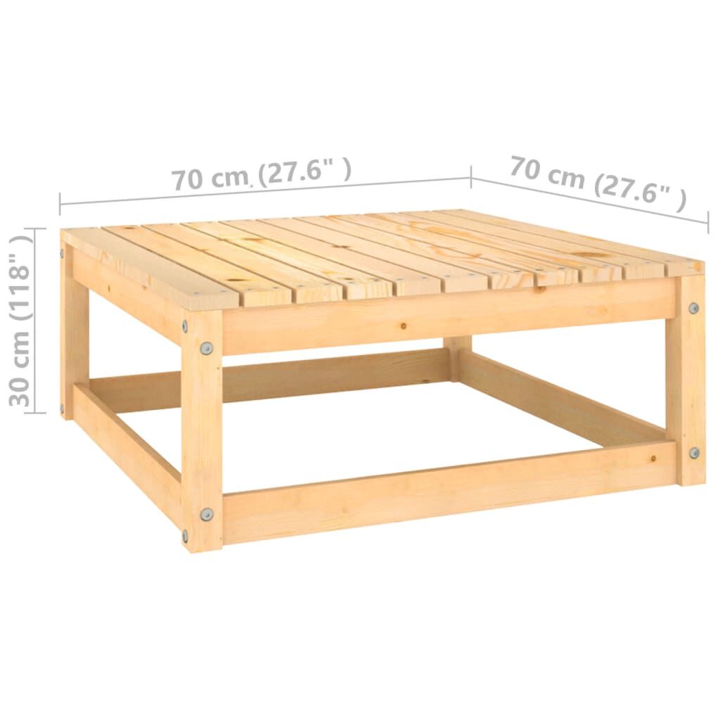 vidaXL 2 Piece Garden Lounge Set with Cushions Solid Pinewood