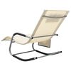 vidaXL Sun Loungers 2 pcs Textilene Cream and Grey