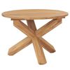 vidaXL Garden Dining Table Ø110x75 cm Solid Teak Wood