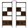 vidaXL Bookcase 5-Tier Smoked Oak 76x33x188.5 cm Engineered Wood
