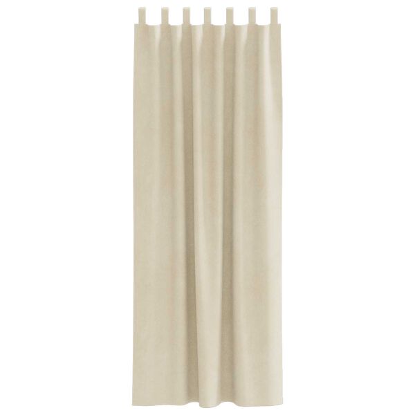 vidaXL Curtains with Curtains 2 pcs Cream 140 x 225 cm Velvet