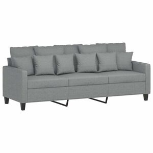 vidaXL 3-Seater Sofa Light Grey 180 cm Fabric