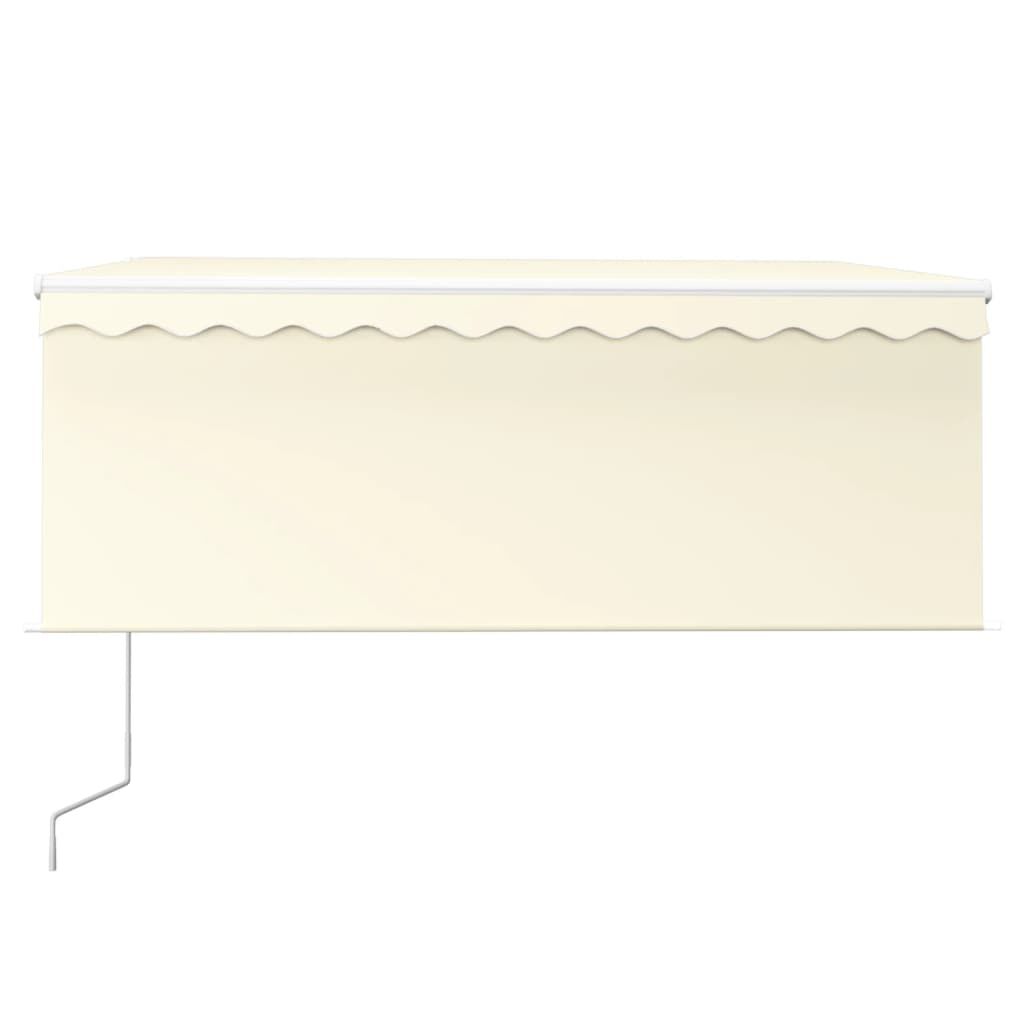 vidaXL Automatic Retractable Awning with Blind 3x2.5m Cream