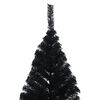vidaXL Artificial Half Christmas Tree with Stand Black 180 cm PVC