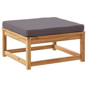 vidaXL Garden Footstool with Cushions Solid Wood Acacia