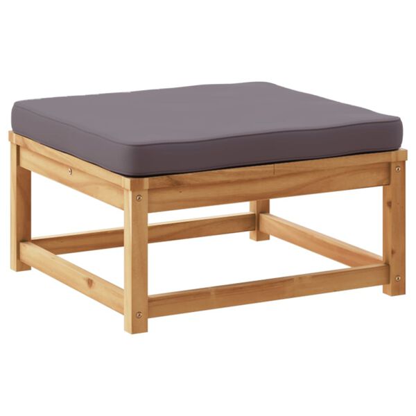 vidaXL Garden Footstool with Cushions Solid Wood Acacia
