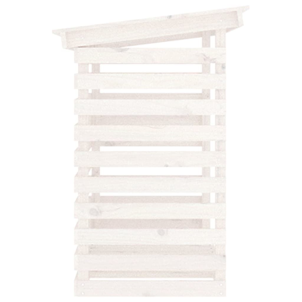 vidaXL Firewood Rack White 108x73x108 cm Solid Wood Pine