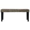 vidaXL Bench 110 cm Black Natural Kubu Rattan and Solid Mahogany Wood