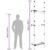 vidaXL Telescopic Wardrobe System with Rods and Shelf Aluminium