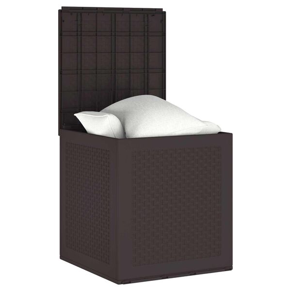 vidaXL Storage Box with Storage Brown 55 x 53 x 57 cm Polypropylene