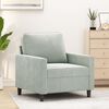 vidaXL Sofa Chair Light Grey 60 cm Velvet