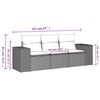vidaXL 3 Piece Garden Sofa Set with Cushions Black Poly Rattan