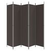 vidaXL 5-Panel Room Divider Brown 250x220 cm Fabric