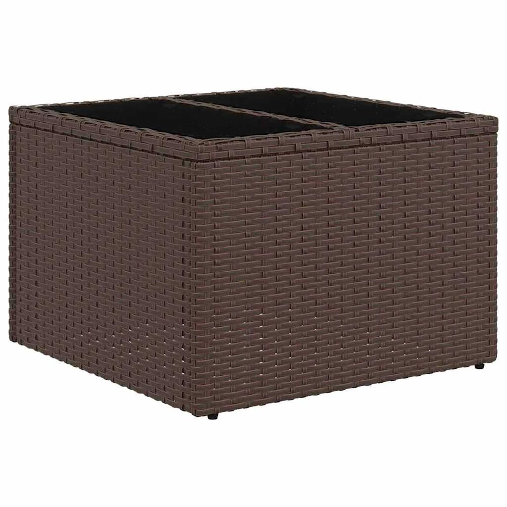 vidaXL Garden Sofa Set with Cushion 7 pcs Brown, Red 55 x 55 x 37 cm