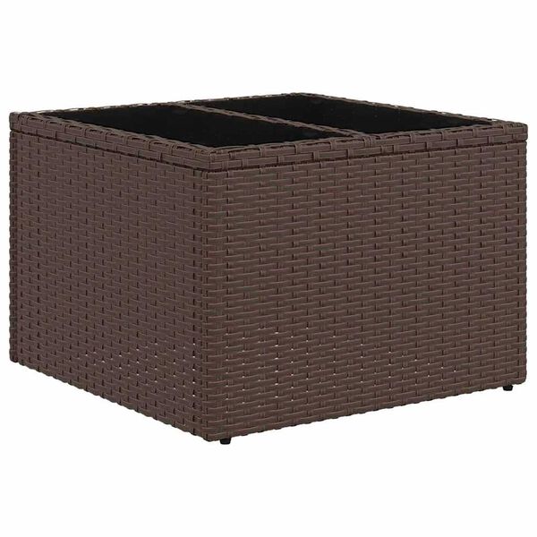 vidaXL Garden Sofa Set with Cushion 7 pcs Brown, Red 55 x 55 x 37 cm