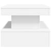 vidaXL Coffee Table with LED Lights White 90x50x40 cm